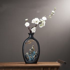 Chinese Style Mountain View Vase Decoration Tabletop Flower (Option: Combination3)