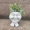 1pc Resin Planter Statue Vase, Outdoor Garden Ornaments Patio Lawn Garden Yard Entry Door Decor