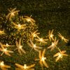 1pc; 10 Lights LED Plastic Rigid Dragonfly Shape String Lights; Outdoor Garden Decorative Lights; 4.9ft/59.06inch