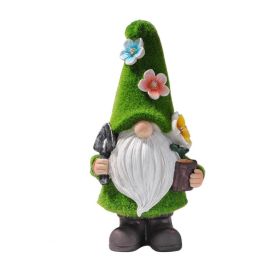 Gnome Night Solar Light Flower Decor Dimming Built-in Photoreceptor System Automatic Garden Decoration Fairy Desk Solar Light (Emitting Color: B)