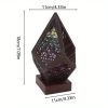 1pc Bohemian Floor Light; Ambient Light; LED Diamond Shaped Star Projection Light; Bedside Night Lamp