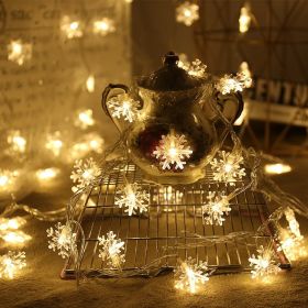 Led Christmas Holiday Decorative Lights Santa Claus Snowman Lights String Usb Lights (Pattern: snoeflake, size: 6M4L)