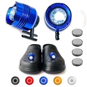 LED Luminous Shoe Clip Light Running Light Mini Night Lights Warning Light Night Running Safety Slipper Clips Light Outdoor Home (Body Color: 2pcs, Emitting Color: Blue)