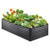 VEVOR Galvanized Raised Garden Bed Planter Box 48.2x24.6x11" Flower Vegetable