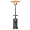 Outdoor Heater Propane Standing LP Gas Steel with Table and Wheels