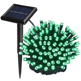 100LEDs Green Solar String Light (Color: As Picture)