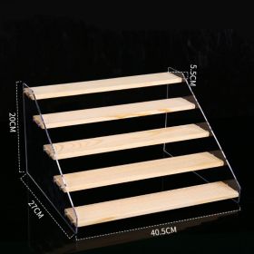 Hand Display Step Blind Box Storage Acrylic Wood Stepped Display Rack Ornaments Toy Display Rack (Option: 5Layer-40cm)