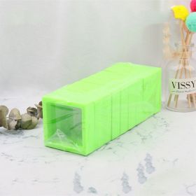 Dressing Table PE Film Suspension Holder Transparent Hand String Jewelry Display Rack Packaging Storage Box (Option: Light green 10pcs-11x11)