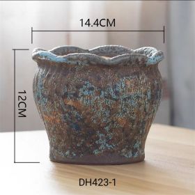 Crack Breathable Large Diameter Coarse Pottery Retro Ceramic Mage Basin (Option: Camouflage-DH423)