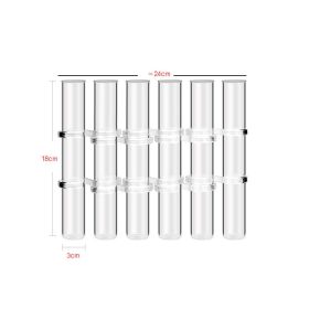 Test Tube Clear Glass Vase For Plant Bottle Flower Pot Hydroponic Container Decor Wedding Party Floral Hinged Flower Vases Home Decor (Option: 6packs a large brush)