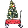 Outdoor Folding Wagon Garden ; Large Capacity Folding Wagon Garden Shopping Beach Cart ; Heavy Duty Foldable Cart; for Outdoor Activities; Beaches; Pa