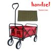 Outdoor Folding Wagon Garden ; Large Capacity Folding Wagon Garden Shopping Beach Cart ; Heavy Duty Foldable Cart; for Outdoor Activities; Beaches; Pa