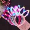 Easter Headwear Led Bunny Ears Headbands Glowing Rabbit Cat Party Light Up Blinking Headwear Wedding Birthday Holiday Gift Decor