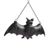 Halloween Bat LED Lantern Halloween Simulation Bat Outdoor Lights - Lighted Resin Bat Pendant Vintage Style Flameless Bat Lamp for Indoor and Outdoor