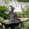 Sitting Statue Fairy Statue Resin Crafts Flower Fairy Garden Ornament