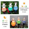 Cute Solar Garden Lights Easter Rabbit Solar LED Lights Waterproof Resin Landscape Lamp Outdoor Solar Lights Party Pathway Yard