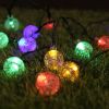 8 Modes Solar String Lights Outdoor LED Crystal Globe Light Waterproof Fairy Lights Garlands For Christmas Party Outdoor Decor