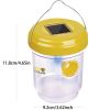 1pc Solar Power Wasp Trap Hanging; Outdoor Bee Trap With UV LED Light; Reusable Trapping Bucket For Insects