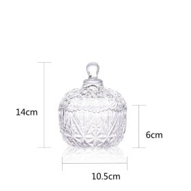 Clear Glass Crown Full Sky Star Style Storage Jar Jewelry Box (Option: Small Crown Transparent)