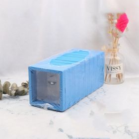 Dressing Table PE Film Suspension Holder Transparent Hand String Jewelry Display Rack Packaging Storage Box (Option: Blue 10pcs-11x11)