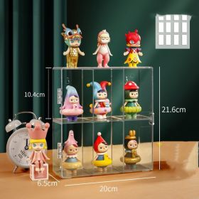 Blind Box Storage Display Rack Bubble Matt Hand Doll Acrylic Dust Cabinet Doll Hanging On The Wall (Option: 6Grids-1PC)