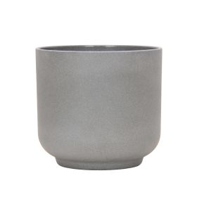 Plastic Flowerpot Multi-color Frosted Table Small Flower Pot (Option: Dark Gray-Diameter 11x height 10CM)